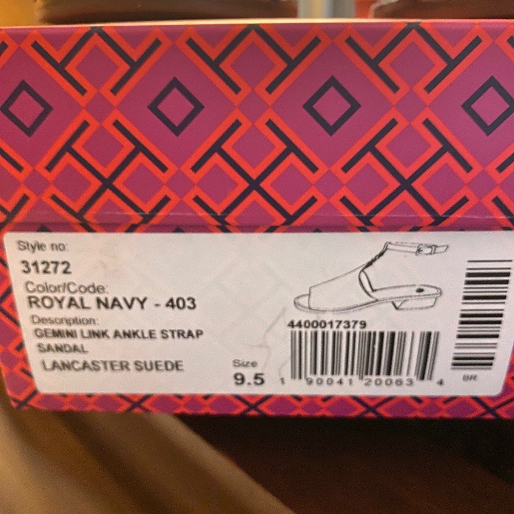 TROY BURCH ROYAL NAVY SUEDE SANDALS SIZE 9.5